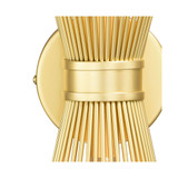 Nikko Gold-Tone Mid-Century Modern Wall Sconce Light
