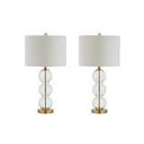 Bella Glass Triple-Sphere Led Table Lamp, Set of 2