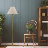 Mika LED Classic Standing Floor Lamp with A-Line Open Shade