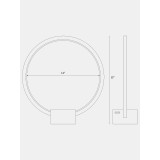 Circle LED Decor Table Desk and Nightstand Lamp with USB Port