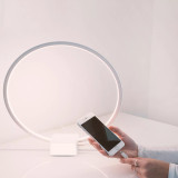 Circle LED Decor Table Desk and Nightstand Lamp with USB Port