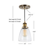 Cleo 5.5" Adjustable LED Pendant