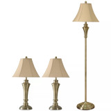 Kadian Set of 3: 2 Table Lamps and 1 Floor Lamp