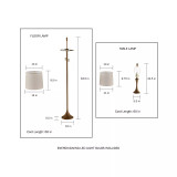 Table and Floor Lamps - Set of 3