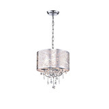 Abstract 17" 4-Light Indoor Chandelier with Light Kit