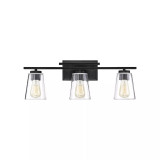 Calhoun 3-Light Bathroom Vanity Light with Clear Glass (24" W x 9" H)