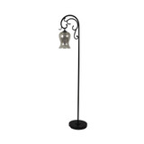 Decor Therapy 64" Textured Floor Lamp with Mercury Glass Globe