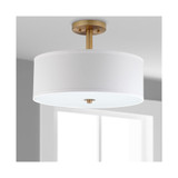 Clara 3 Light 16"D Semi Flush Drum Light