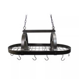 Elegant Designs 2 Light Kitchen Pot Rack with Downlights