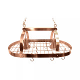 Elegant Designs 2 Light Kitchen Pot Rack with Downlights