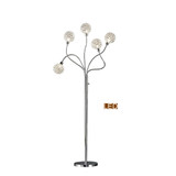Soho 65" H LED Modern 5-Light Crystal Balls Floor Lamp with Dimmer