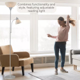 Susan Floor Lamp with White Cone Shade