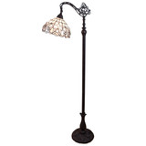 Tiffany Style Floral Design Floor Reading Lamp