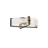 Hayward 4-Light Ceiling Light in Matte Black with Warm Brass Accents
