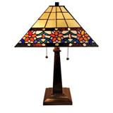 Tiffany Style Floral Mission Table Lamp