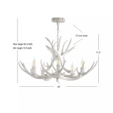 Eldora 30" Adjustable Resin Antler 5-Light LED Chandelier