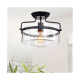 Merwin 12.6" 1-Light Indoor Semi-Flush Mount Chandelier with Light Kit