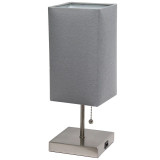 Petite Stick Lamp with USB Charging Port and Shade