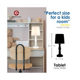 Chloe Table Lamp by Light Accents - Lamps for Bedrooms - Night Stand Lamp for Bedroom - Bedside Table Lamp with Fabric Bell Shade