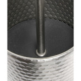 Hammered Metal Organizer Table Lamp with USB Charging Port and Fabric Shade