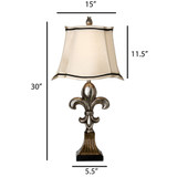 Fleur-De-Lis Table Lamp