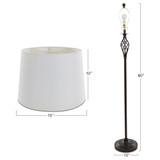 Set of 3 Cage Lamp Set, 60" x 15" x 15"