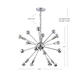 Glenn 8-Light Metal Sputnik-Led Chandelier