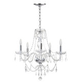 Jingle 5 Light 22.5"D Adjustable Chandelier