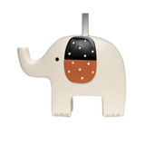 Patchwork Jungle Modern Cream Elephant Lamp With Gray Shade & Bulb