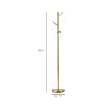 3-Light Modern Floor Lamps for Living Room, Tree Standing Lamp for Bedroom with Globe Lampshade, Steel Base, (Bulb not Included), Gold