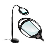 Lightview Pro LED Gooseneck Standing Magnifier Floor Lamp - (2.25x) 5 Diopter