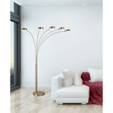 Micah Plus Modern LED 88" 5-Arched Floor Lamp with Dimmer