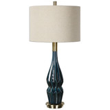 Prussian Blue Ceramic Lamp