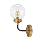Caleb 1-Light Brass Wall Sconce