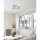 Elegant Designs Elipse Crystal 2 Light Square Ceiling Flush Mount