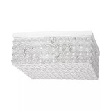 Elegant Designs Elipse Crystal 2 Light Square Ceiling Flush Mount