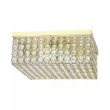 Elegant Designs Elipse Crystal 2 Light Square Ceiling Flush Mount