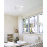 Elegant Designs Elipse Crystal 2 Light Square Ceiling Flush Mount