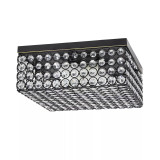Elegant Designs Elipse Crystal 2 Light Square Ceiling Flush Mount