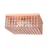 Elegant Designs Elipse Crystal 2 Light Square Ceiling Flush Mount