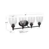 Marais 30" 4-Light LED Wall Sconce