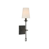 Lorainne 1-Light Wall Sconce in Oxidized Black
