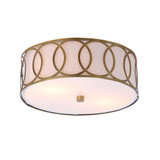 Aria 2-Light Metal Led Flush Mount