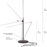 Libra LED Modern Minimalist Adjustable Table, Desk and Nightstand Lamp
