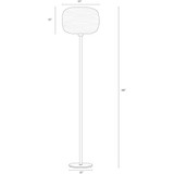 Rowan LED Decor Standing Floor Lamp with Threaded Shade