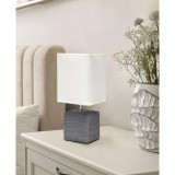 Petite Stone Table Lamp with Shade