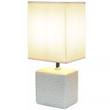 Petite Stone Table Lamp with Shade