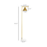 Floor Lamps for Living Room Standing Lamp w/ Adjustable Head, Gold