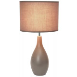 Simple Designs Oval Bowling Pin Base Ceramic Table Lamp