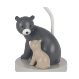 Woodland Forest Gray Bears Nursery Lamp with Shade & Bulb
